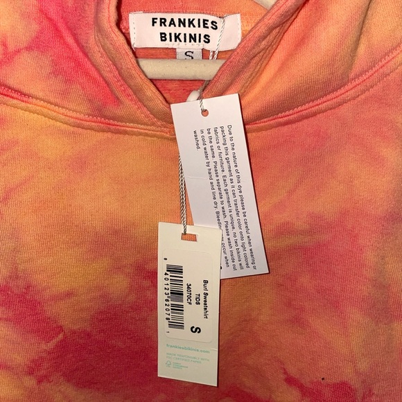 Frankie’s Bikinis NWT Burl Sweatshirt in Sherbert Tie Die Size Small - Picture 6 of 12
